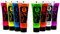 24x UV Glow 10ml Vernice Fluorescente Pelle Viso Corpo Colore UV - 8 Colori Diversi - Neon Glow Fluo