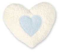 Efie Kirschkern-Bio-Wärmekissen Herz blau – Bio Wärmekissen aus kbA Baumwolle, mit Kirschkern-Füllung, 100 % Made in Germany, für Babys & Kinder