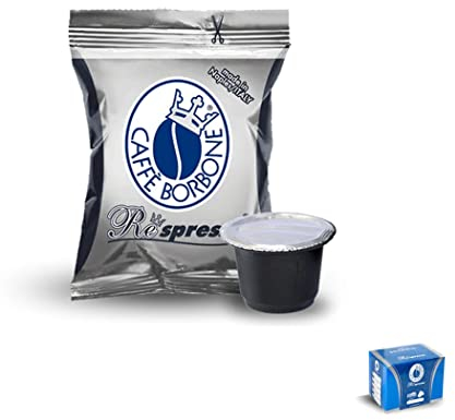 Caffè Borbone Respresso Nera Lot de 50 capsules de café compatibles avec machine à café Nespresso.
