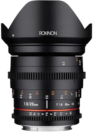 Rokinon 20mm T1.9 Cine DS AS ED UMC Wide Angle Cine Lens for Micro Four Thirds Mount
