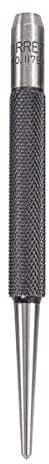 Starrett 117B - Punzone centrale con gambo rotondo, lunghezza 10,2 cm, diametro punta conica 3/32
