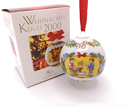 Hutschenreuther Porzellankugel Weihnachtskugel 2000 OVP -