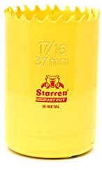 Starrett HSS Bi-Metal Fast Cut Hole Saw - 37mm - For Metal, Wood, Plastics