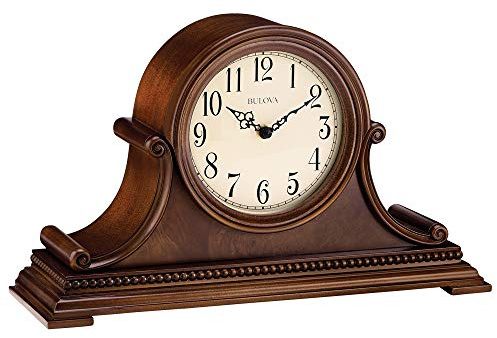 Bulova B1514 Asheville Mantel Clock, Brown Cherry