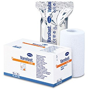 Varolast Plus 10 cm x 7 m, 20 Zinkleimbinden Verband Zinkleim Binde