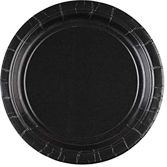 Amscan Internacionales Placas 17.7cm (Negro Jet)