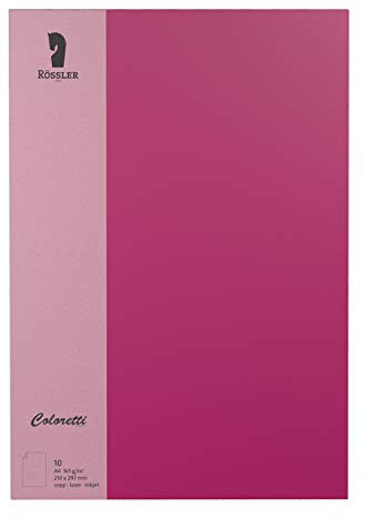Rössler 220726546 Coloretti Briefbogen A4, 165g, 10 Blatt, Amarena