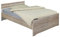 Wimex Bett/ Doppelbett Cariba, Liegefläche 140 x 200 cm, San Remo-Eiche/ Absetzung Weiß