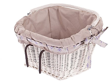 e-wicker24 Alles aus Weide Fahrradkorb vorne Groß Korb geflochten für Fahrrad Gepäckträger Retro Fahrradkorb aus Weide für Lenker Vintage Stil Weidentransporter Einkaufskorb Weide