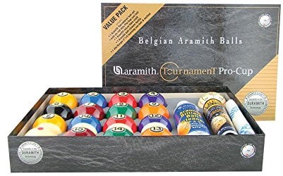 Aramith New Tournament Pro-Cup Value Pack Pool Ball Set - Duramith