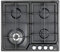 DELONGHI PFA46GH PIANO COTTURA 4 FUOCHI 1 DOPPIA CORONA GAS 58 CM GRIGLIE IN GHISA ANTRACITE