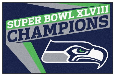 FANMATS Seattle Seahawks Super Bowl XLVIII Champions Universal-Starterteppich, Nylon, 48,3 x 76,2 cm