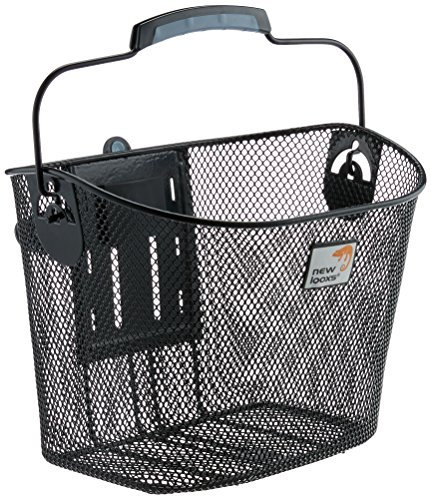 New Looxs Toscane Fahrrad Korb vorne passend für KlickFix - Halterung ~~ schwarz höhenverstellbar sehr stabil engmaschig