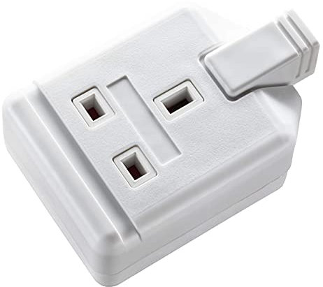 BG Rubber Extension Socket Heavy Duty Single White ELS13W