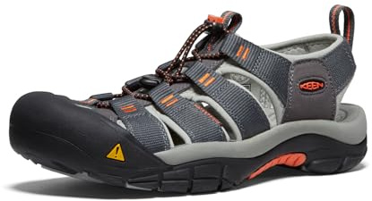 KEEN Men's Newport H2 Closed Toe Water Sandals, Magnet/Nasturtium, 10.5 US