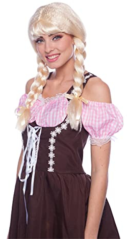 Folat 26733 Perücke Heidi Hellblond, Blond, One Size