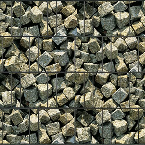 PerfectHD Zaunsichtschutz - Sichtschutz mit Motiv - Sichtschutz Bedruckt - Granitwürfel - Polyester Gewebe - 26 m Rolle - 19 cm breit - 32 Motive