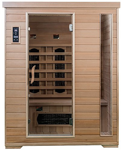 SaunaMed 3 Person Classic Hemlock FAR Infrared Sauna EMR Neutral™