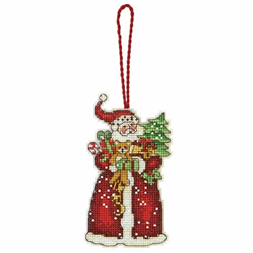 Dimensions Susan Winget Santa Ornament Counted Cross Stitch Kit, Multi-Colour