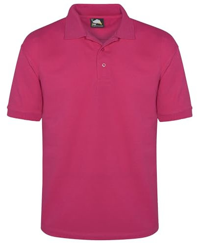 ORN Polo Shirt for Men Adult, Heavyweight Polo T-Shirt for Work & Casual Wear, Hard-Wearing Premium Quality Mens Workwear Poloshirt, 1150-Pink, 4XL