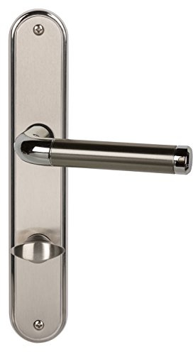 Alpertec Sabine - LS Chrom/Edelstahlfarbig für Badtüren WC Drückergarnitur Türdrücker Türbeschläge, 32880053