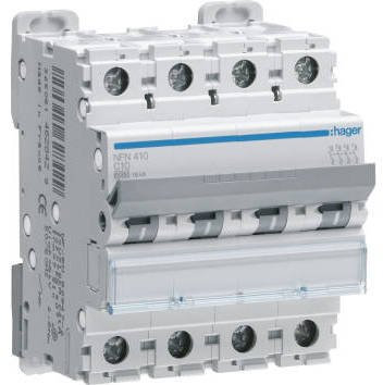 disjoncteur hager - 4 pôles - 25a - 6ka - courbe c - vis / vis