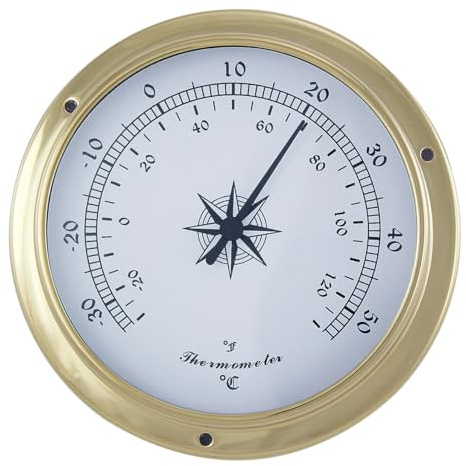 Thermometer Nautik Messing Ø=12cm Sea-Club