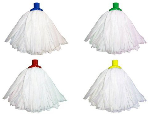 Professional Super White Colour Coded Mop Heads - One of Each Colour