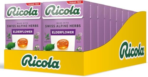 RICOLA Swiss Herbal Sweets - Elderflower 45g (PACK OF 20)