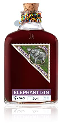 Elephant Gin, Sloe Gin, 500ml, Ideale per Gin Tonic Premium, Note Dolci, Speziate e Fruttate, con Bacche di Prugnolo, Gin Artigianale, Senza Dolcificanti e Coloranti Artificiali, Idea Regalo, 35% Vol.