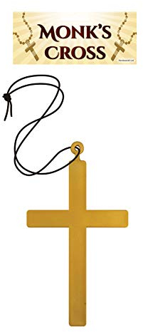 Card and Party Store Halloween Gold großes Kreuz Priester Vampir Mönch Nonne Kruzifix Halskette Verkleidung