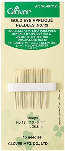 Clover Gold Eye Needles no 12 497/12