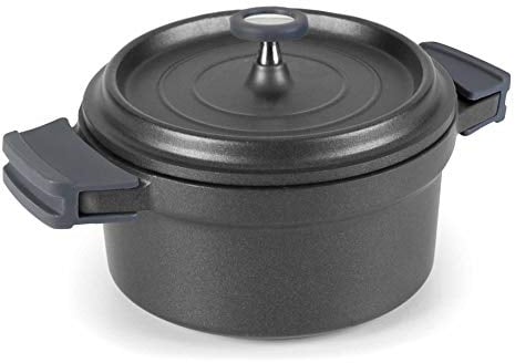 LACOR - 25921 - Cacerola con Tapa Aluminio Fundido 20cm - Negro