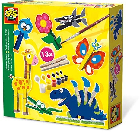 Ses - 14903 - Kit de Loisir Créatif - Drôles de Figurines - Pince à Linge