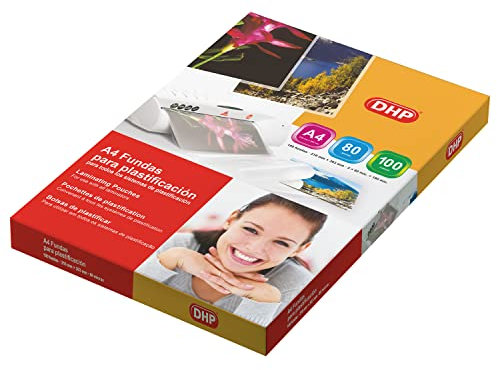 DHP Laminierhüllen, A4, 80 Mikron, glänzend, 100 Stück