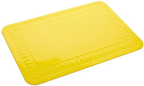 Tenura Yellow Silicone Rubber Non Slip Table and Tray Mat 25 5 x 18 5 cm