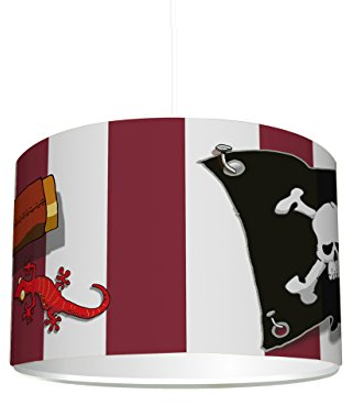 Kinderzimmer Lampenschirm Piraten KL30 | kinderleicht eine Piraten-Lampe erstellen | als Steh- oder Hängeleuchte/Deckenlampe | perfekt für Piraten-begeisterte Jungen & Mädchen | STIKKIPIX