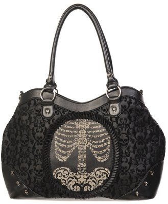 Banned Damen Handtasche - Schultertasche Skeleton Portrait