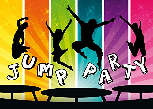 Edition Colibri 10 JUMP-PARTY-Einladungen: Geburtstagseinladungen Kinder, Mädchen/Jungen, 10-er Set, Trampolin-Einladungskarten zum Kindergeburtstag, Tampolinhalle (11017)