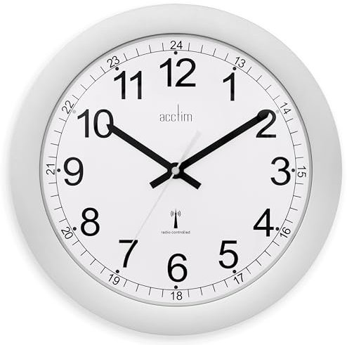 Acctim Formia Radio Controlled Wall Clock 30cm Silver 74417