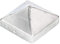 Alberts 217235 Pfostenkappe für Holzpfosten | hohe Form | Aluminiumguss | blank | 90 x 90 mm