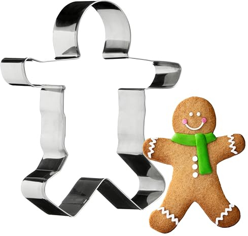Premier Housewares Durable Man Cookie Cutter | Stainless Steel Cookie Cutters | Effortless Cuting Steel Cutters | Versatile Pastry Cutters | Dishwasher Safe Contemporary Cutter