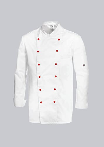 BP 1503-400-21-48 Kochjacke, 1/1 Ärmel mit Manschetten, 215,00 g/m² Stoffmischung, weiß, 48