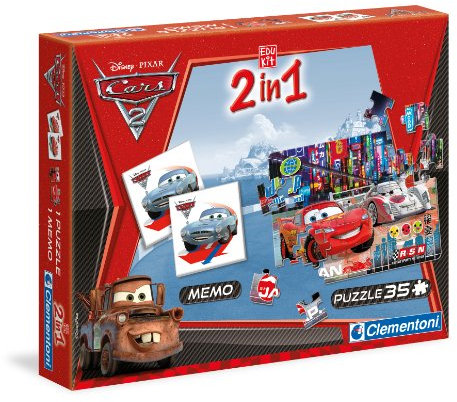 Clementoni 13731.2 - Cars 2 - Edu Kit 2in1 Memo und Puzzle