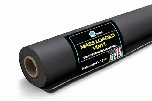 Trademark Soundproofing Mass Loaded Vinyl 1lb - MLV Soundproofing for Wall Sound Barrier - Sound Insulation - 4' x 10', Covers 40 sf - Made in USA