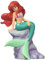 Bullyland 12310 - Spielfigur Arielle auf Felsen aus Walt Disney Arielle, die Meerjungfrau, ca. 8,5 cm, detailgetreu, ideal als kleines Geschenk für Kinder ab 3 Jahren