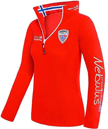 Nebulus Fleecepullover SKANDINAVIA T060 (Modell: Q1004 - Damen, rot; Größe: M (38)) FBA