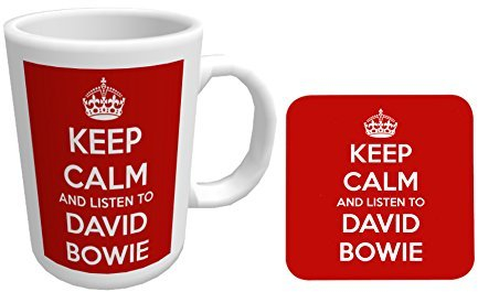 Keep Calm and Listen to David Bowie - Mug and Coaster Set by Top Banana