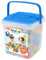 BLOKO 503552 MBI Weiß 100 Aufbewahrungstonne mit 1 Spielplatte (Blau), Multicolor, 232321