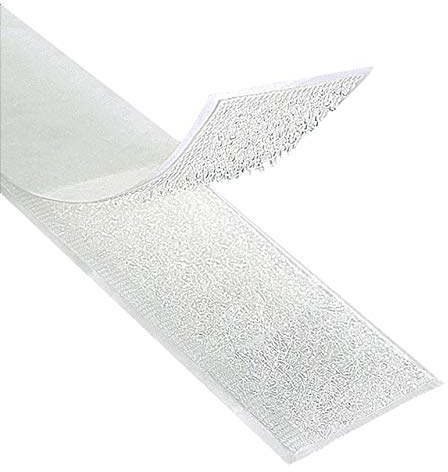 Klebeshop24 KLETTBAND SELBSTKLEBEND | Set Haken & Flausch | Farbe, Länge, Breite wählbar/Weiß, 20 mm x 8 m